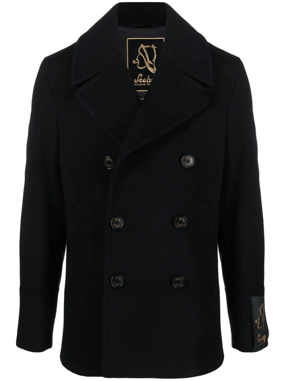 Двубортный пиджак из смесовой шерсти Sealup, синий 
Двубортный пиджак из смесовой шерсти Sealup, синий