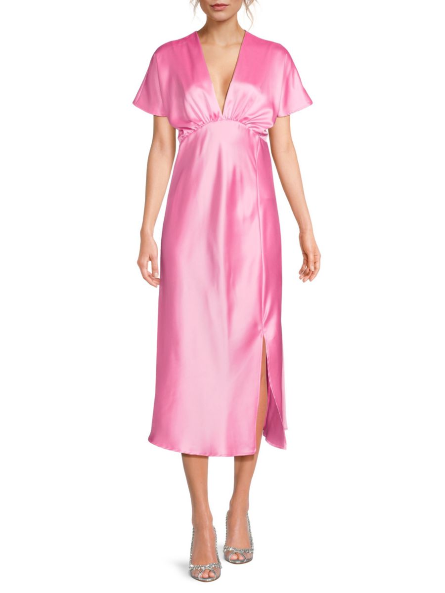 Атласное платье миди А-силуэта Renee C., цвет Barbie Pink
Атласное платье миди А-силуэта Renee C., цвет Barbie Pink