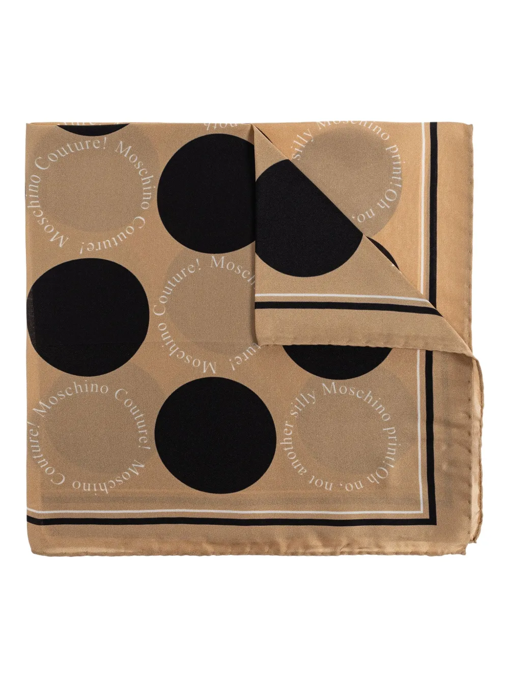 Шелковый шарф в горошек Moschino, нейтральный
Шелковый шарф в горошек Moschino, нейтральный
