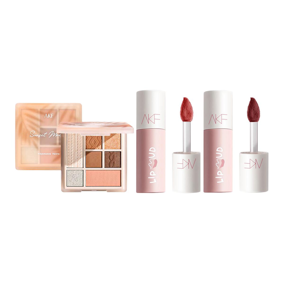 Набор косметики для женщин AKF, eyeshadow palette sunset mocha + lip puree m02 cherry cheese + m08 wine pickled cherries
Набор косметики для женщин AKF, eyeshadow palette sunset mocha + lip puree m02 cherry cheese + m08 wine pickled cherries