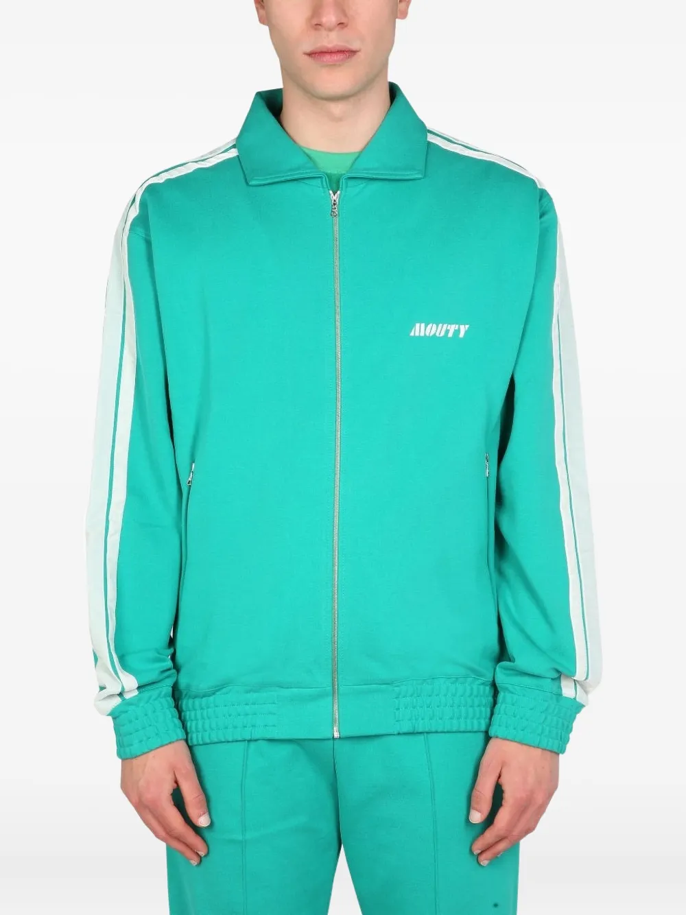 Толстовка на молнии с полосатыми деталями Mouty, зеленый
Толстовка на молнии с полосатыми деталями Mouty, зеленый