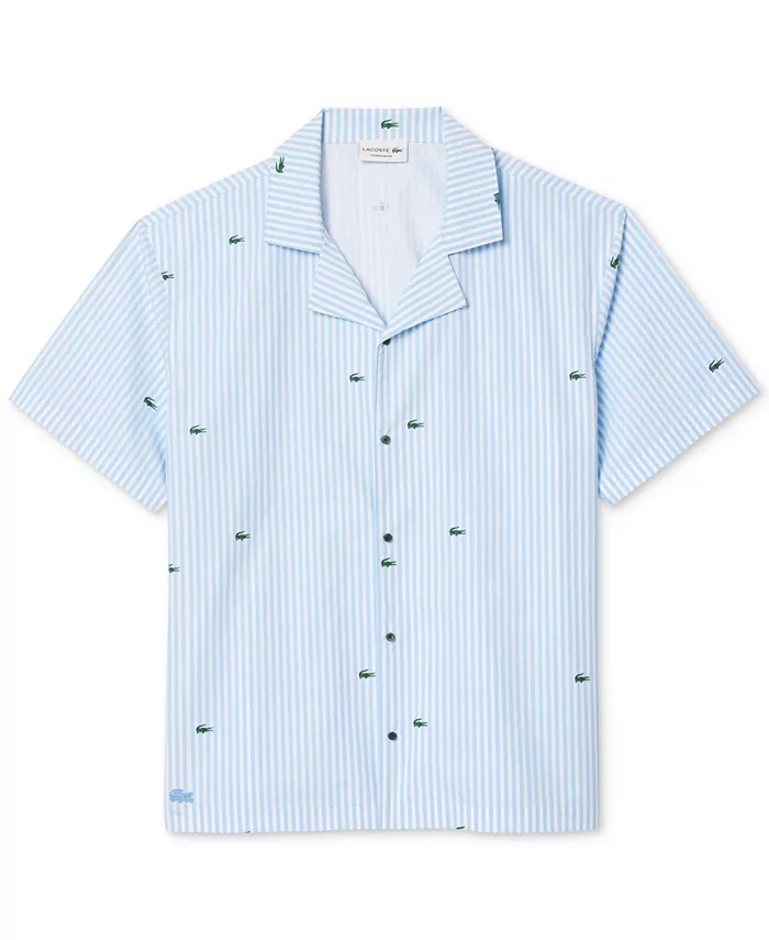 Мужская пижамная рубашка с коротким рукавом на пуговицах Lacoste, синий
Мужская пижамная рубашка с коротким рукавом на пуговицах Lacoste, синий