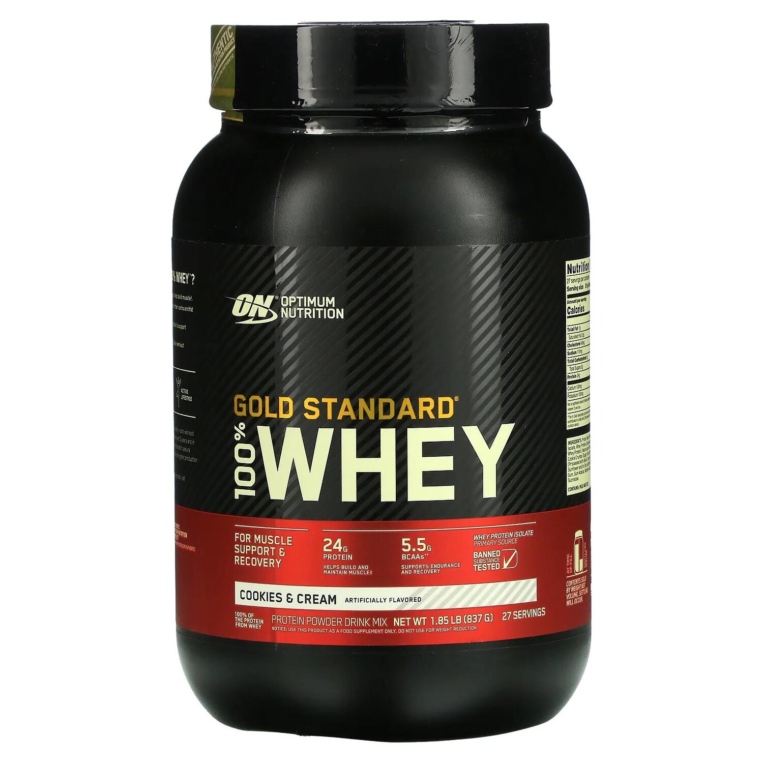 Optimum Nutrition Gold Standard 100% Whey сыворотка со вкусом печенья и сливок 837 г (1,84 фунта)
Optimum Nutrition Gold Standard 100% Whey сыворотка со вкусом печенья и сливок 837 г (1,84 фунта)