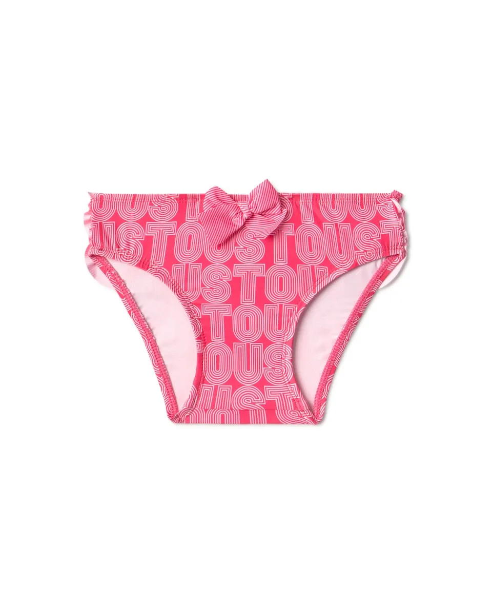 Детское бодик с кружевными воланами и линейным логотипом Tous, коралловый
Детское бодик с кружевными воланами и линейным логотипом Tous, коралловый