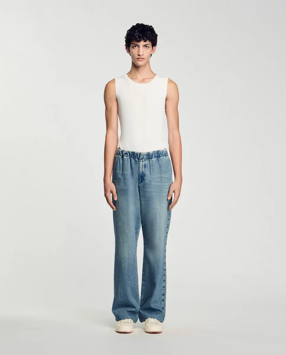 Широкие мужские джинсы Sandro, темно-синий
Широкие мужские джинсы Sandro, темно-синий