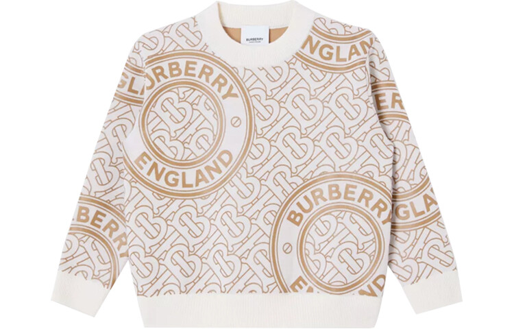 Свитер детский Burberry, белый / золотой 
Свитер детский Burberry, белый / золотой