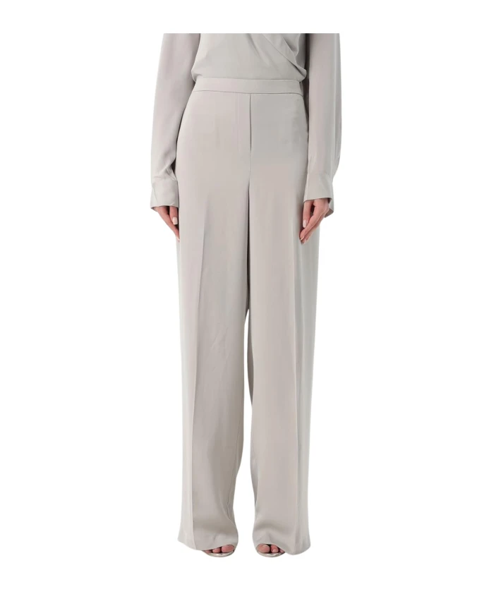 Шелковые брюки с широкими штанинами Theory, серый
Шелковые брюки с широкими штанинами Theory, серый