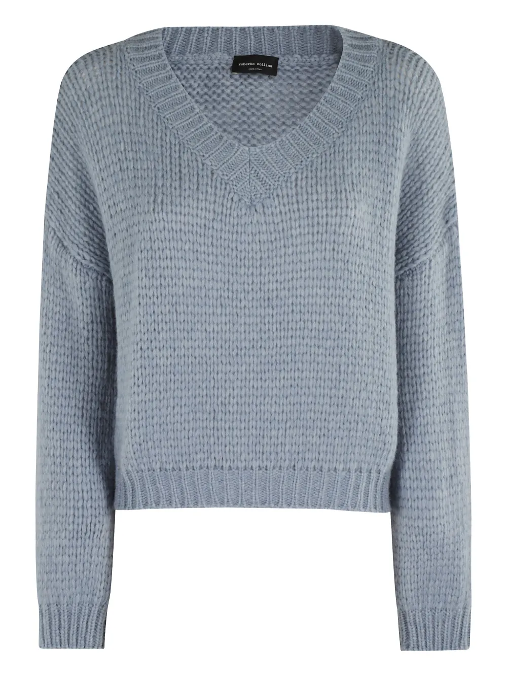 Свитер с V-образным вырезом из смеси альпаки Roberto Collina, синий
Свитер с V-образным вырезом из смеси альпаки Roberto Collina, синий