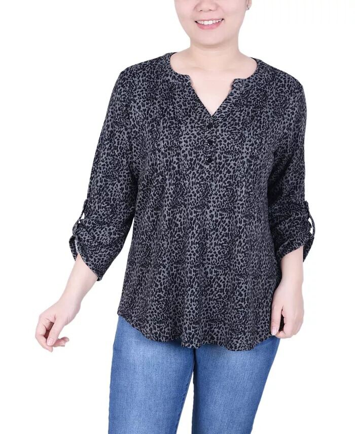 Топ миниатюрного размера с рукавами 3/4 NY Collection, мультиколор
Топ миниатюрного размера с рукавами 3/4 NY Collection, мультиколор