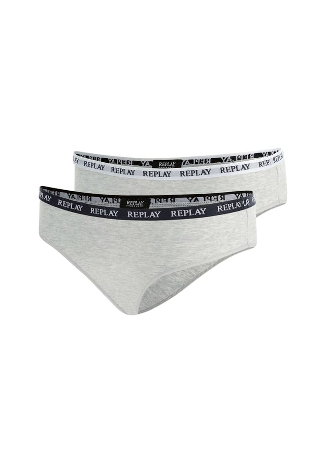 Трусы 2 шт. в упаковке - трусы с логотипом на поясе хлопковая смесь Replay, серый
Трусы 2 шт. в упаковке - трусы с логотипом на поясе хлопковая смесь Replay, серый