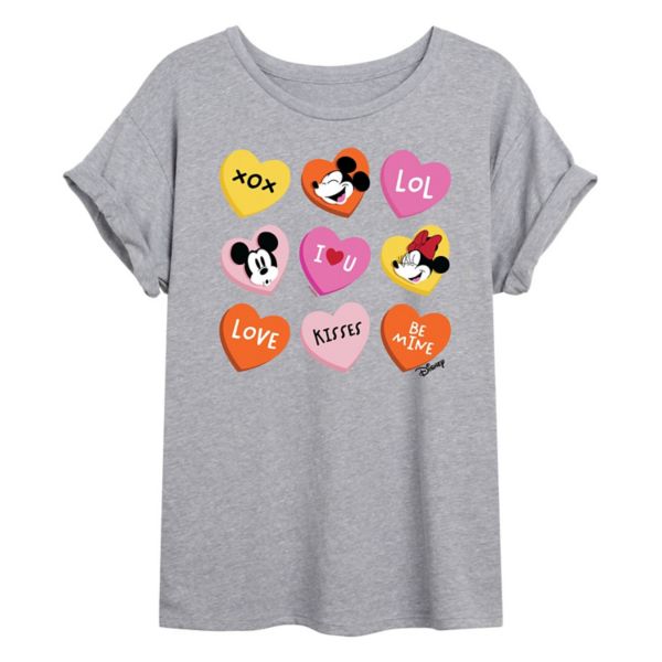 Футболка большого размера с рисунком в виде сердца Микки и Минни Маус для юниоров Disney, серый
Футболка большого размера с рисунком в виде сердца Микки и Минни Маус для юниоров Disney, серый