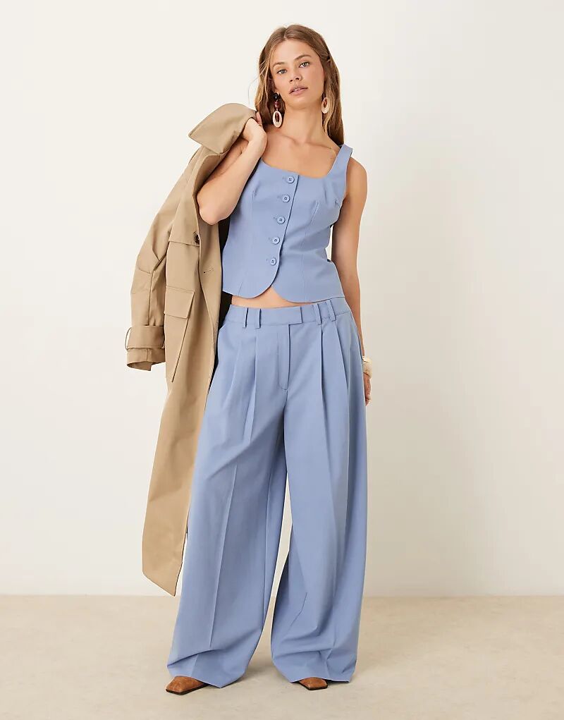 Строгие брюки ASOS DESIGN с заниженной талией и складками, синие
Строгие брюки ASOS DESIGN с заниженной талией и складками, синие