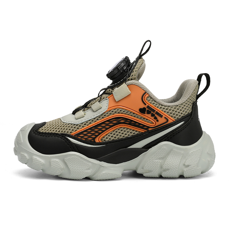 Дышащие и нескользящие детские кроссовки для бега SAINT WATERS, черный/оранжевый 
Дышащие и нескользящие детские кроссовки для бега SAINT WATERS, черный/оранжевый