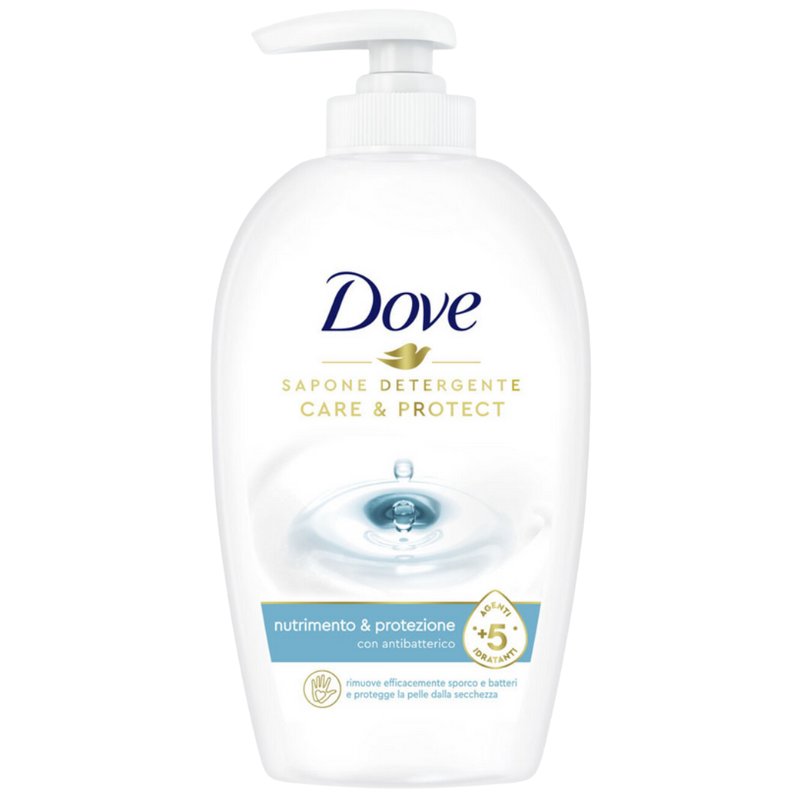 Жидкое мыло Dove Care & Protect с дозатором 250 мл 
Жидкое мыло Dove Care & Protect с дозатором 250 мл