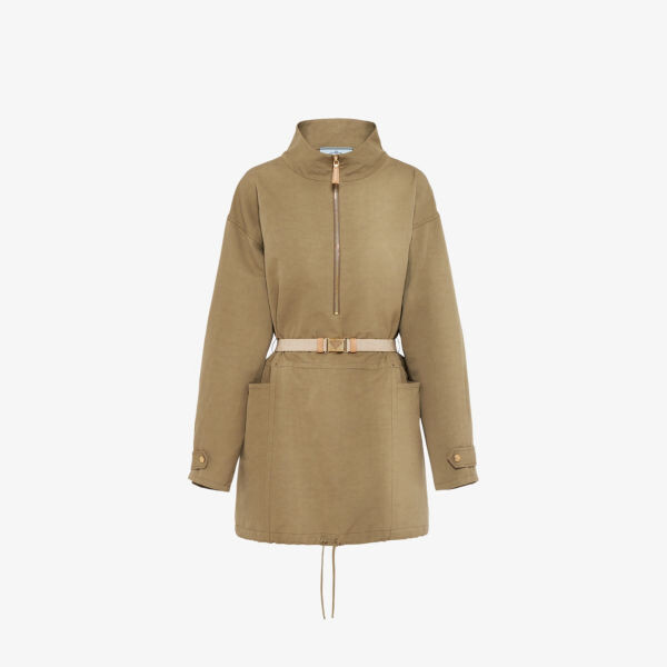 Мини-Платье из хлопка с фирменным поясом Panama Prada, зеленый
Мини-Платье из хлопка с фирменным поясом Panama Prada, зеленый