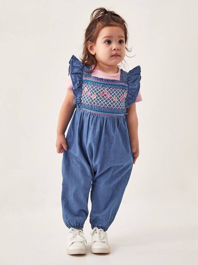 Детский комбинезон с вышивкой из шамбре Monsoon, синий
Детский комбинезон с вышивкой из шамбре Monsoon, синий