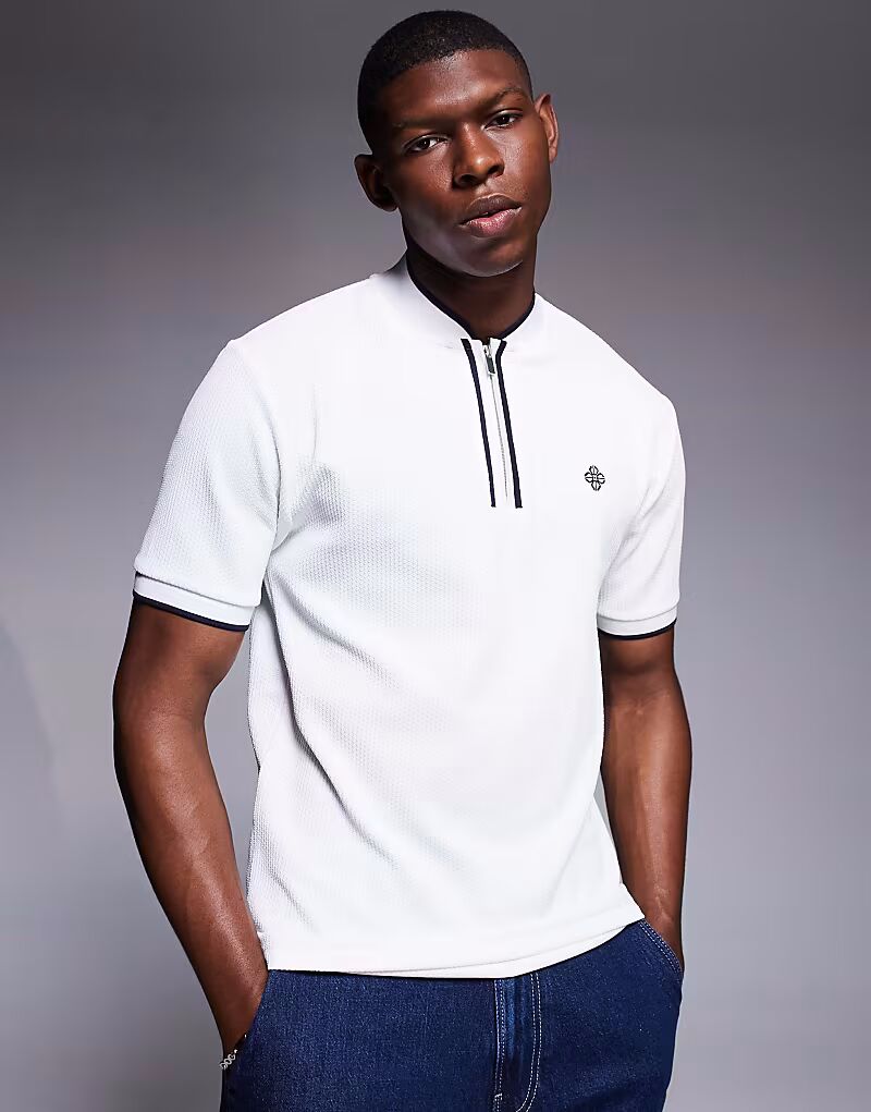 Приталенная бейсбольная рубашка-поло River Island белого цвета
Приталенная бейсбольная рубашка-поло River Island белого цвета