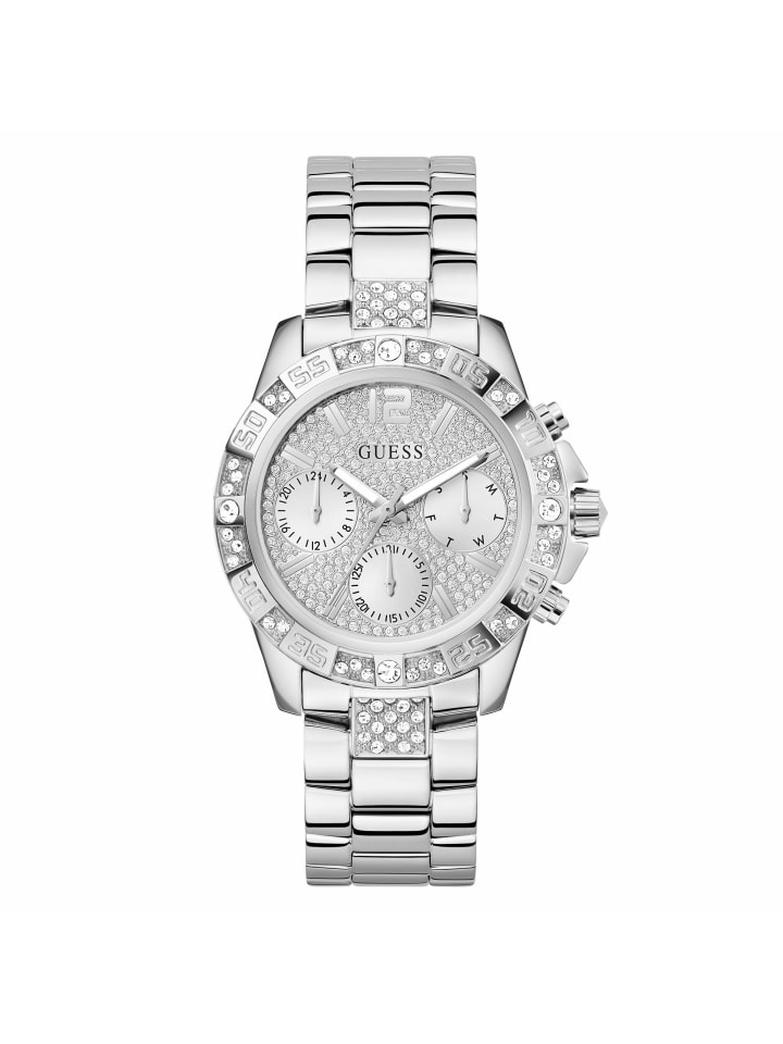 Guess Аналоговые женские часы серебристого цвета
Guess Аналоговые женские часы серебристого цвета
