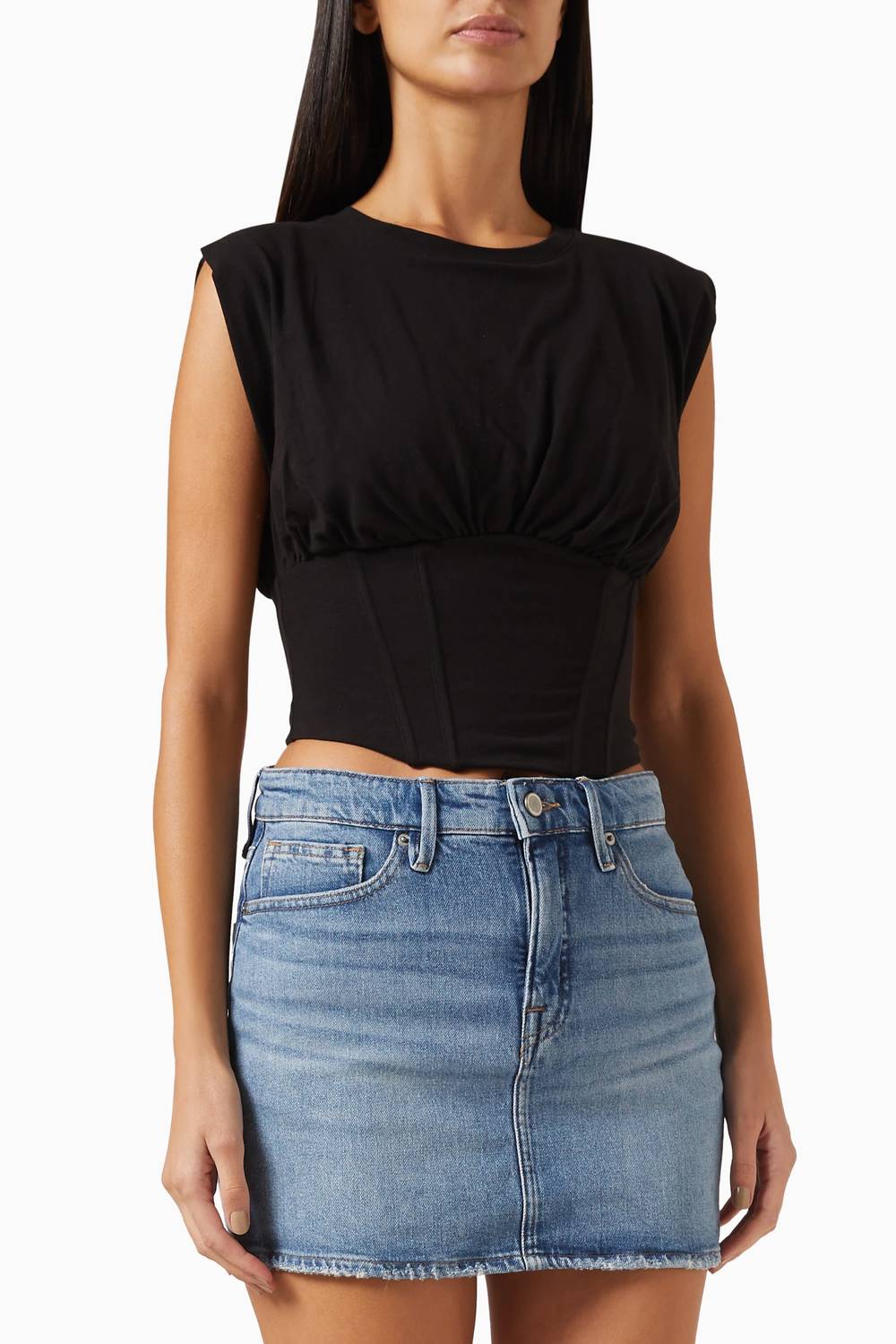 GOOD AMERICAN Женский корсетный топ черного цвета001
GOOD AMERICAN Женский корсетный топ черного цвета001