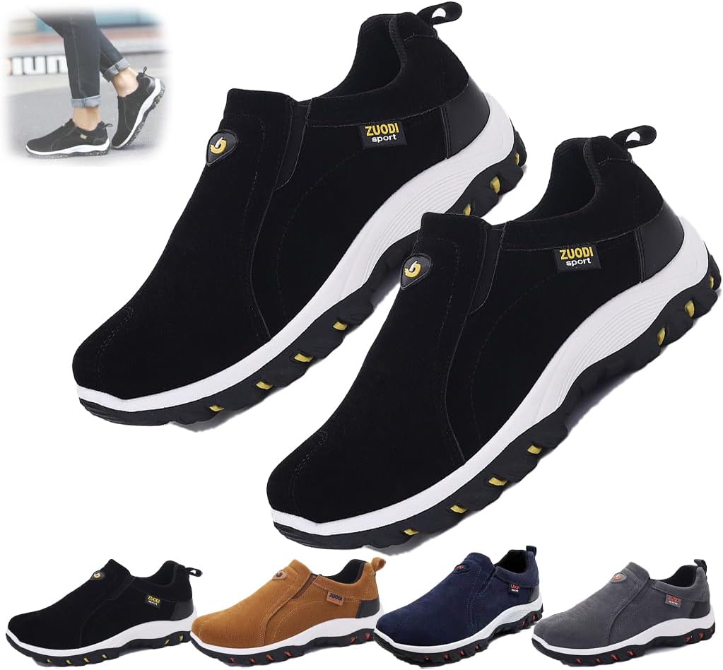 Мужские замшевые низкие водонепроницаемые походные ортопедические туфли, кожаные легкие дышащие повседневные слипоны, нескользящие кроссовки с поддержкой свода стопы Generic, черный
Мужские замшевые низкие водонепроницаемые походные ортопедические туфли, кожаные легкие дышащие повседневные слипоны, нескользящие кроссовки с поддержкой свода стопы Generic, черный