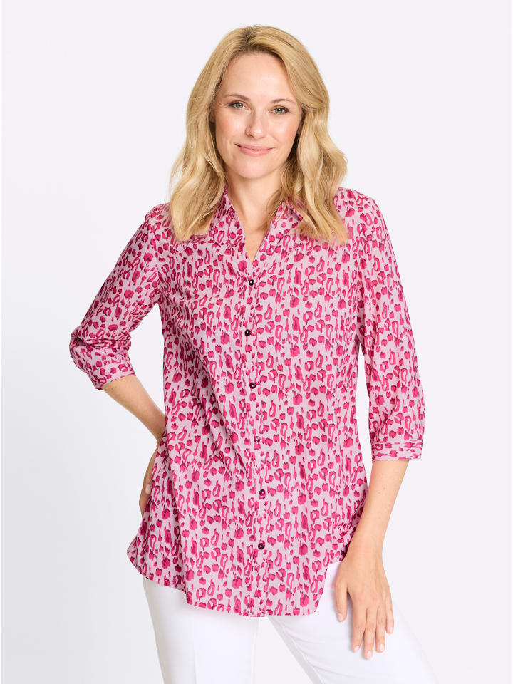 Длинная блузка с принтом светло-розового и пурпурного цветов Sieh an!
Длинная блузка с принтом светло-розового и пурпурного цветов Sieh an!