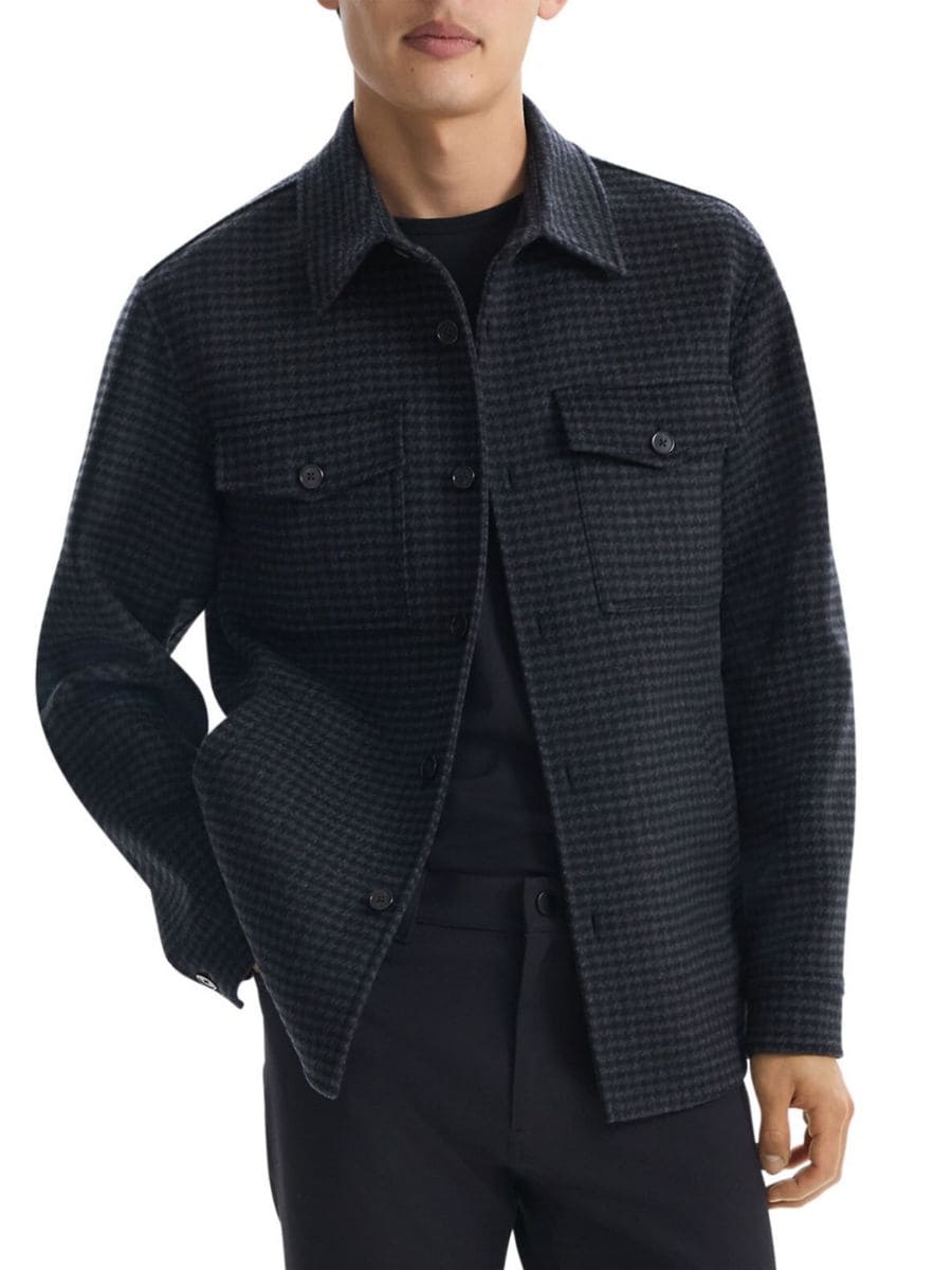 Куртка-рубашка из шерсти и кашемира с узором гусиная лапка Theory, черный мульти
Куртка-рубашка из шерсти и кашемира с узором гусиная лапка Theory, черный мульти