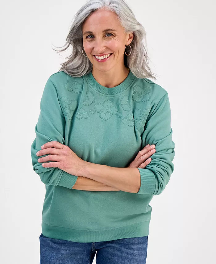 Миниатюрная вышитая толстовка с круглым вырезом Style & Co, зеленый
Миниатюрная вышитая толстовка с круглым вырезом Style & Co, зеленый