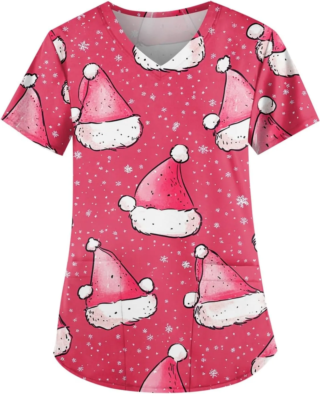 Верхняя часть медицинского халата для женщин с рождественским принтом, короткий рукав, V-образный вырез FlekmanArt
Верхняя часть медицинского халата для женщин с рождественским принтом, короткий рукав, V-образный вырез FlekmanArt