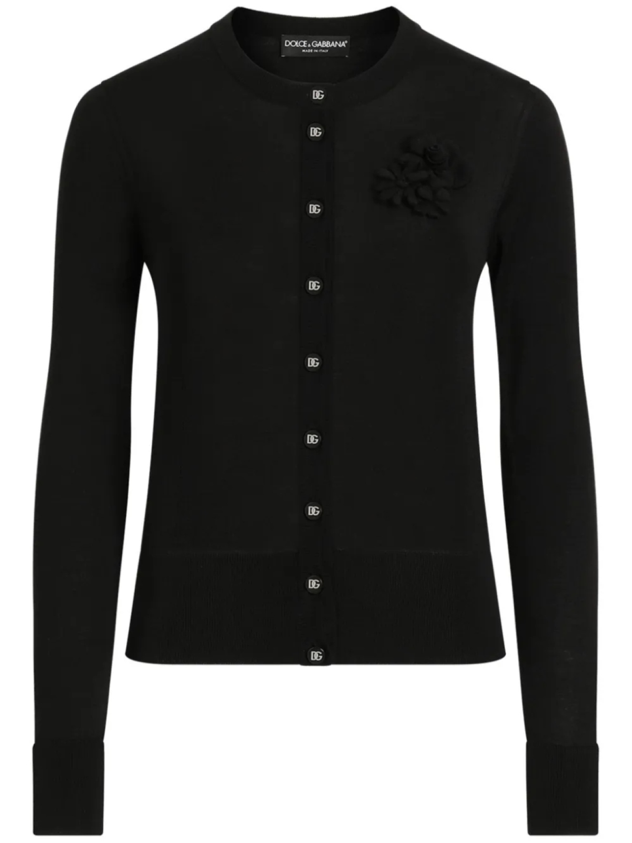 Кардиган с цветочной аппликацией Dolce & Gabbana, черный
Кардиган с цветочной аппликацией Dolce & Gabbana, черный