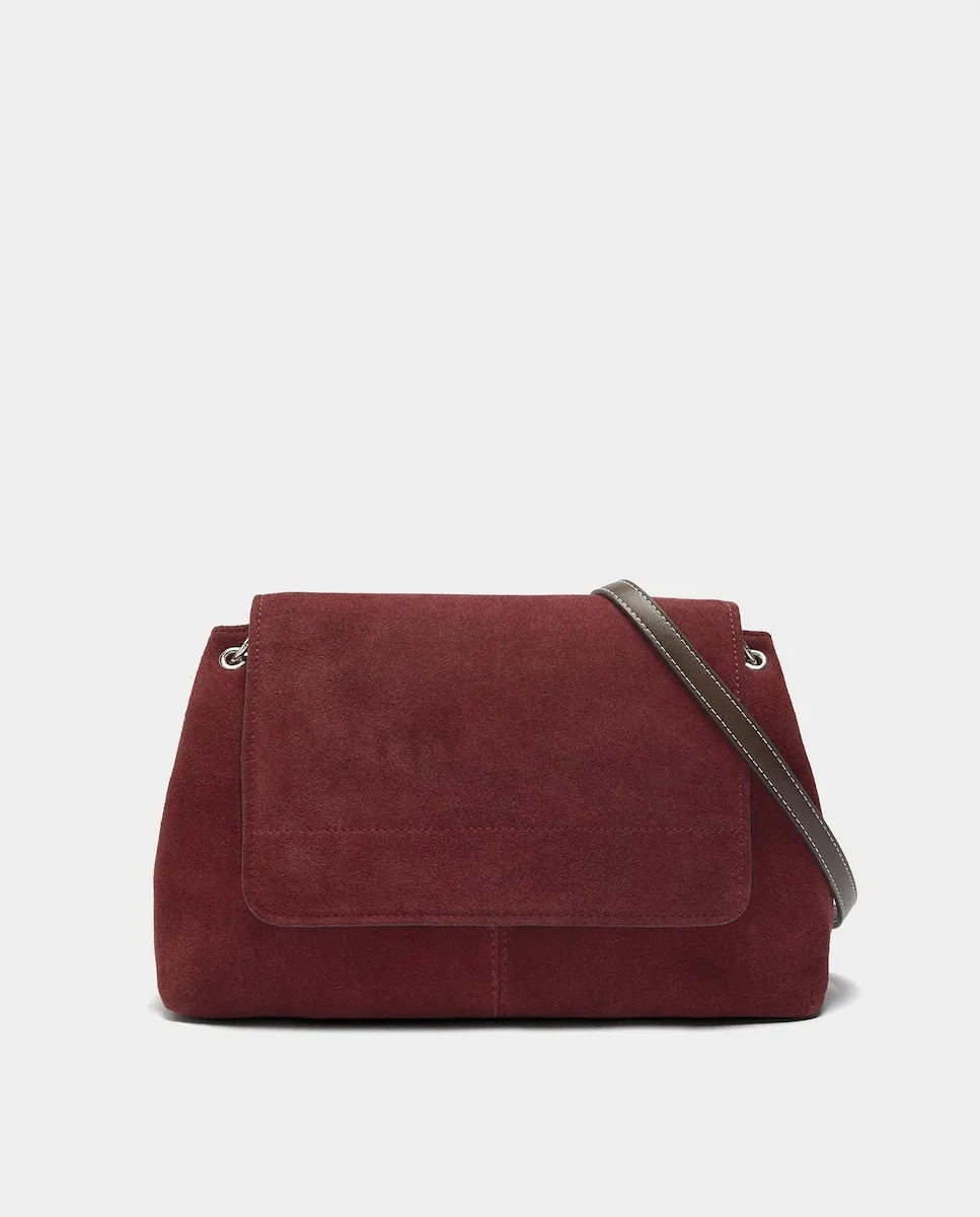 Женская кожаная сумка через плечо с клапаном и магнитной застежкой, однотонная Parfois, бордовый
Женская кожаная сумка через плечо с клапаном и магнитной застежкой, однотонная Parfois, бордовый