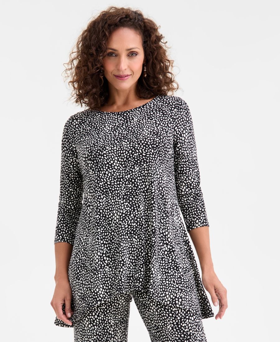 Женская вязаная блузка с принтом, рукавами 3/4 JM Collection, Deep Black Combo
Женская вязаная блузка с принтом, рукавами 3/4 JM Collection, Deep Black Combo