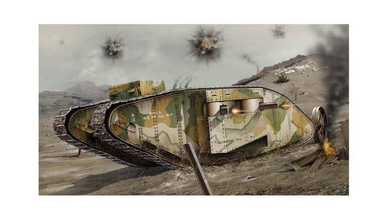 Airfix, Женский танк времен Первой мировой войны, Комплект моделей
Airfix, Женский танк времен Первой мировой войны, Комплект моделей