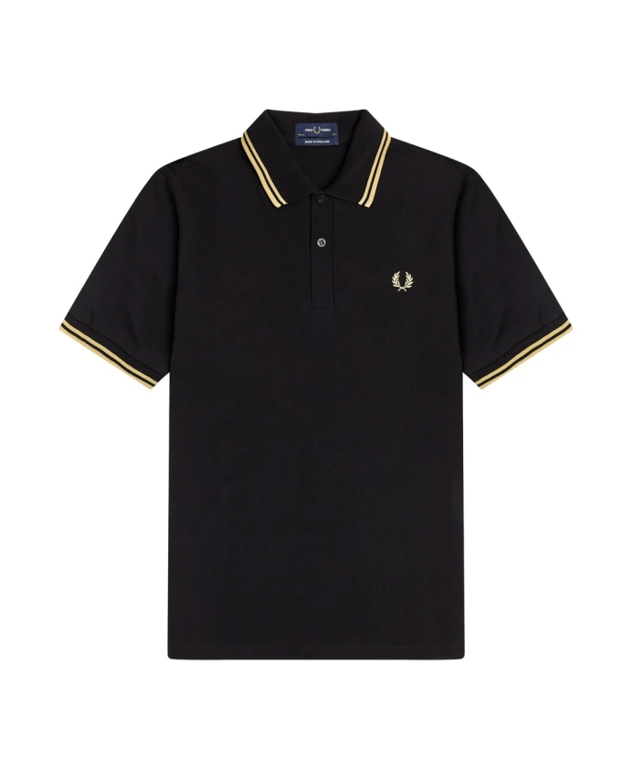 Оригинальная рубашка поло с двойными полосами Fred Perry, черный
Оригинальная рубашка поло с двойными полосами Fred Perry, черный