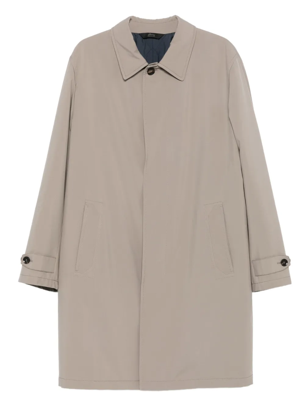 Однобортное пальто Brioni, зеленый
Однобортное пальто Brioni, зеленый