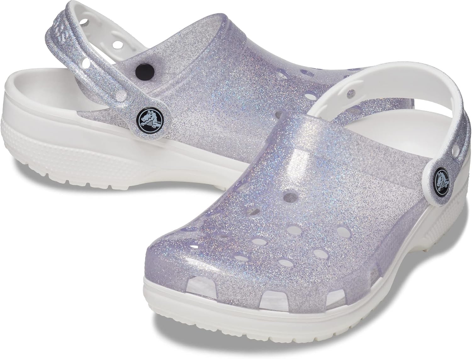 Мужские классические сабо Crocs с полупрозрачными блестками, белый
Мужские классические сабо Crocs с полупрозрачными блестками, белый
