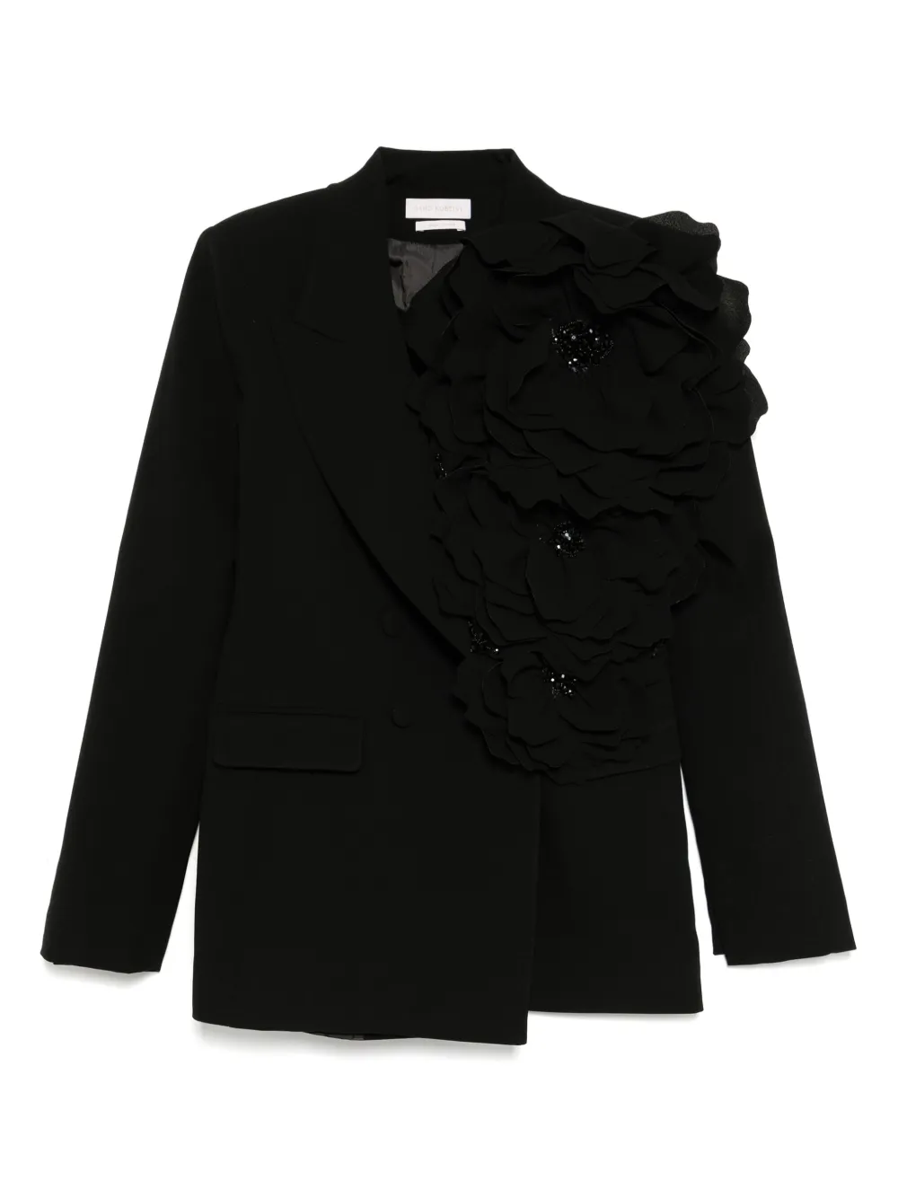 Приталенный блейзер с цветочным принтом Saiid Kobeisy, черный
Приталенный блейзер с цветочным принтом Saiid Kobeisy, черный