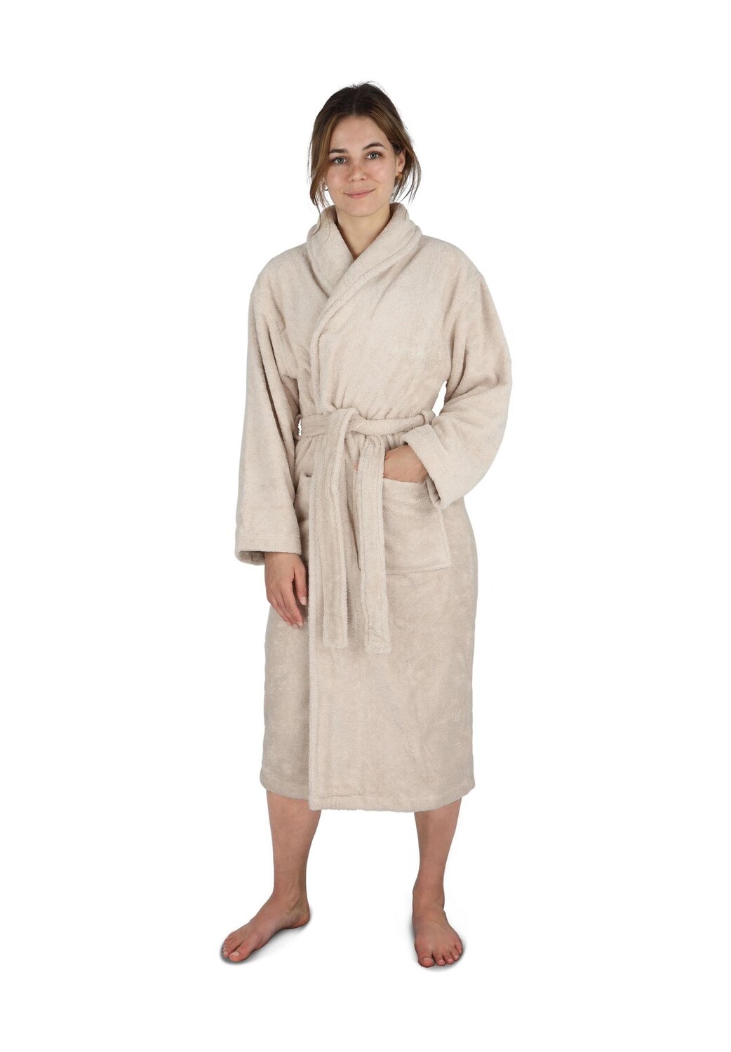 Женский хлопковый халат normani, бежевый
Женский хлопковый халат normani, бежевый