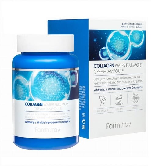 Интенсивно увлажняющие коллагеновые ампулы для лица 250мл Farmstay Collagen Water Full Moist Cream Ampoule
Интенсивно увлажняющие коллагеновые ампулы для лица 250мл Farmstay Collagen Water Full Moist Cream Ampoule