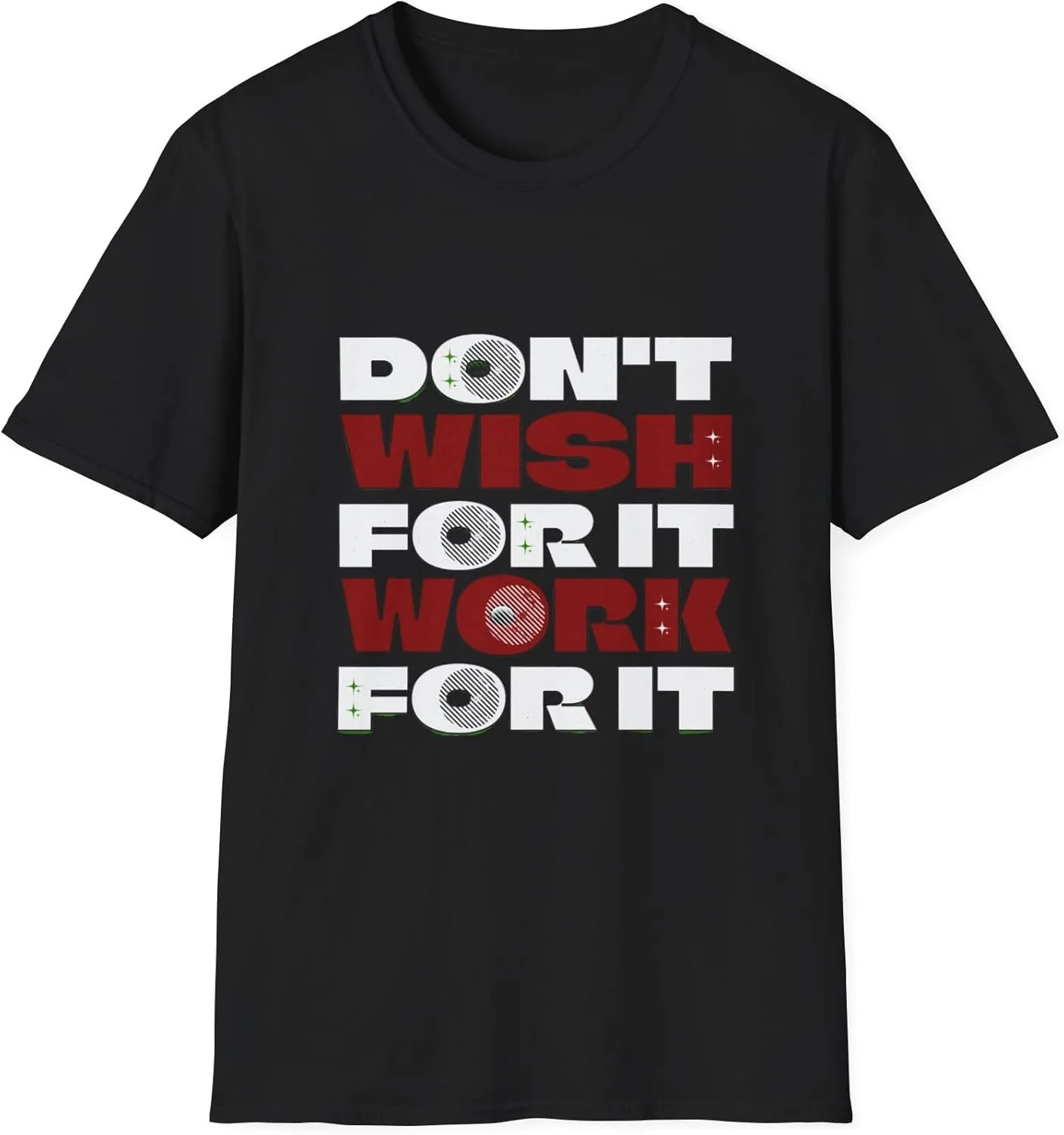 Футболка с мотивационной надписью Don’t Wish for It Work for It
Футболка с мотивационной надписью Don’t Wish for It Work for It