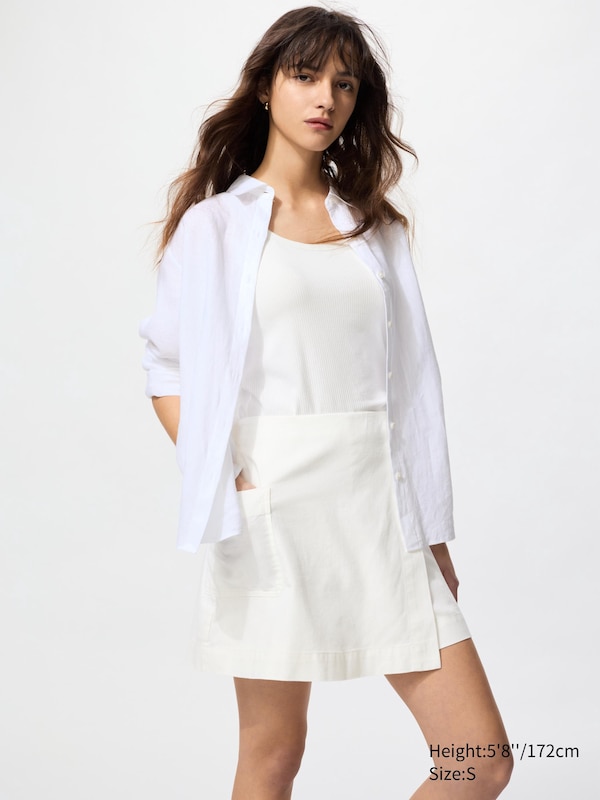 Юбка-Шорты из льняной смеси Uniqlo, белый
Юбка-Шорты из льняной смеси Uniqlo, белый