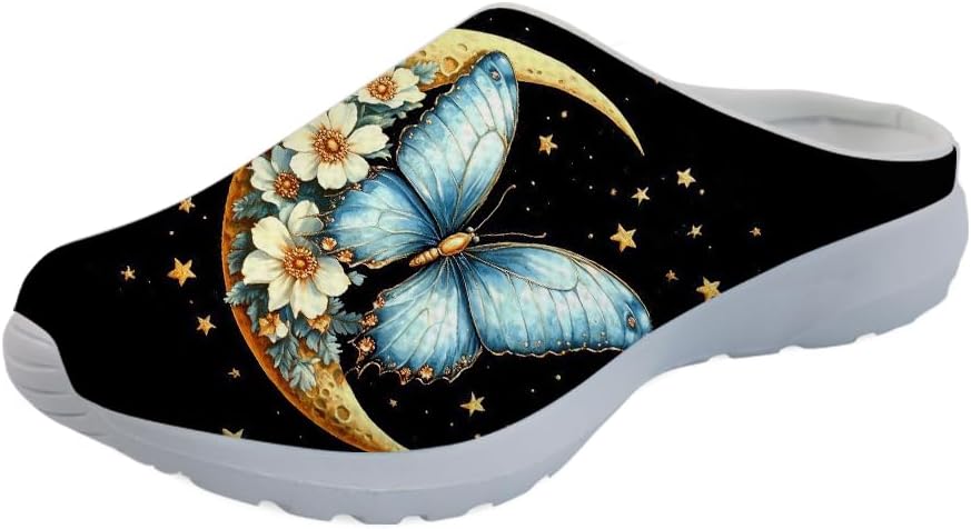 Садовые сабо Forchrinse с милым принтом лапок собак, нескользящие обувь для шеф-поваров, медсестер и врачей, сандалии для мужчин и женщин, Butterfly Moon Star
Садовые сабо Forchrinse с милым принтом лапок собак, нескользящие обувь для шеф-поваров, медсестер и врачей, сандалии для мужчин и женщин, Butterfly Moon Star