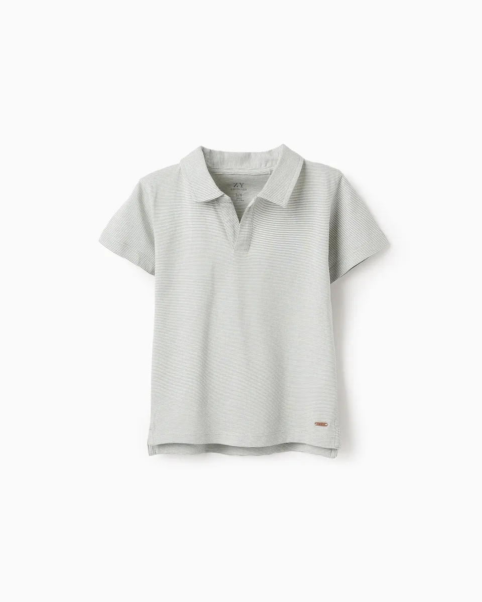 Детское поло с коротким рукавом в полоску Zippy, светло-зеленый
Детское поло с коротким рукавом в полоску Zippy, светло-зеленый