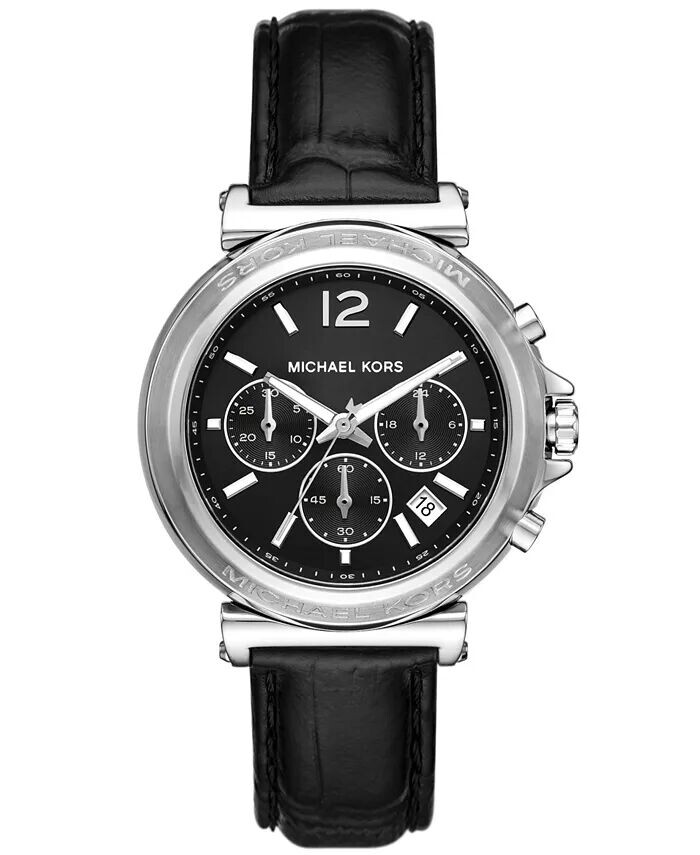 Женские часы Maren с хронографом, черные кожаные часы, 40 мм Michael Kors, черный
Женские часы Maren с хронографом, черные кожаные часы, 40 мм Michael Kors, черный