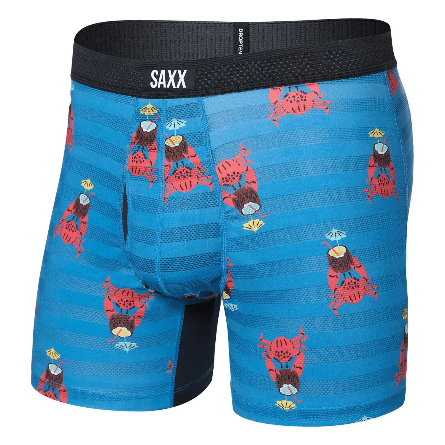 Мужские охлаждающие сетчатые трусы-боксеры DropTemp Saxx, Crab Cocktail/Lake Blue
Мужские охлаждающие сетчатые трусы-боксеры DropTemp Saxx, Crab Cocktail/Lake Blue