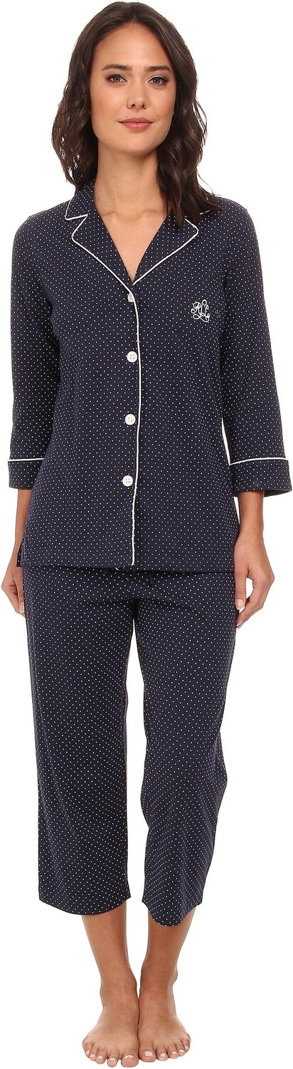 Пижамный комплект-капри Essentials Bingham Knits LAUREN Ralph Lauren, цвет Madeleine Dot Windsor Navy/White
Пижамный комплект-капри Essentials Bingham Knits LAUREN Ralph Lauren, цвет Madeleine Dot Windsor Navy/White