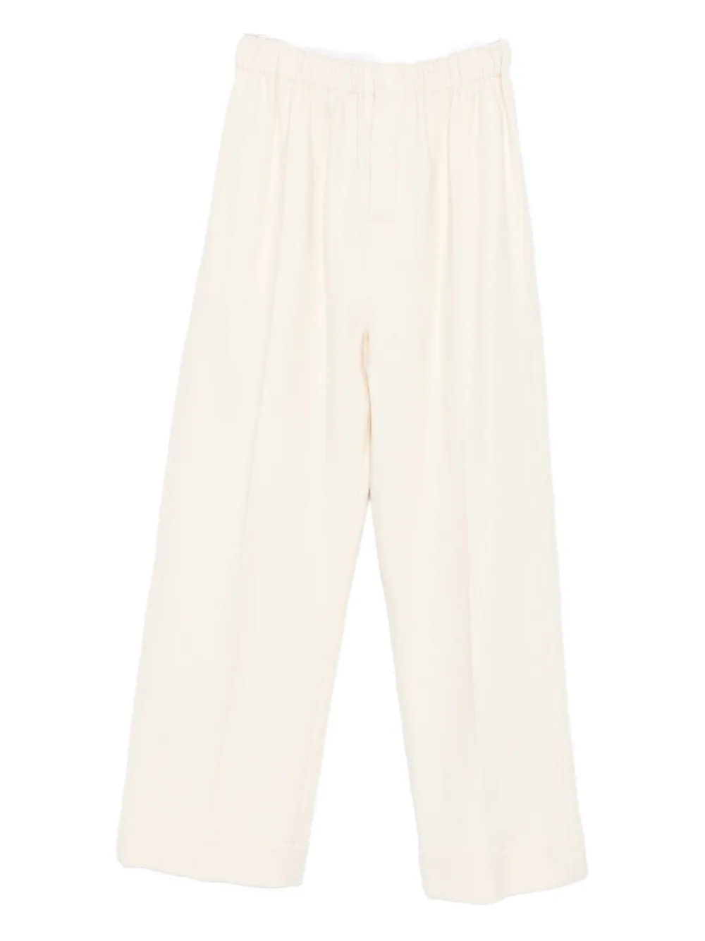 Шерстяные брюки с завышенной талией Carven, белый 
Шерстяные брюки с завышенной талией Carven, белый