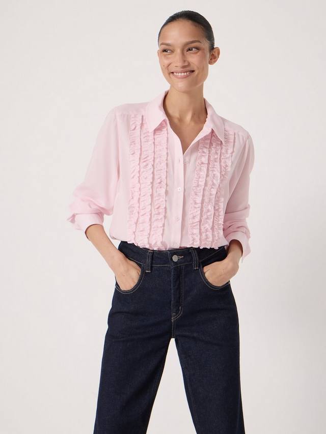 Шифоновый блузон с рюшами HUSH, Soft Pink
Шифоновый блузон с рюшами HUSH, Soft Pink