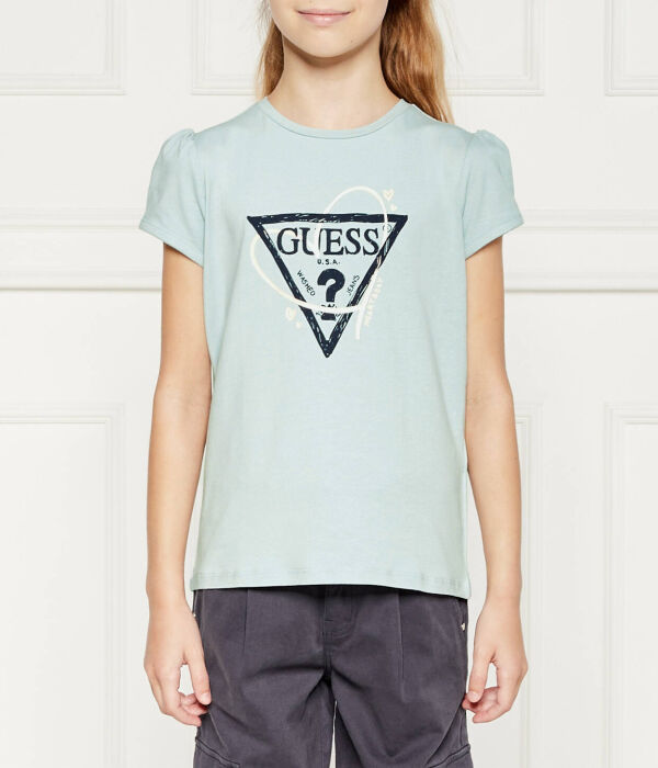 Футболка детская Guess с рукавами-фонариками, голубой
Футболка детская Guess с рукавами-фонариками, голубой