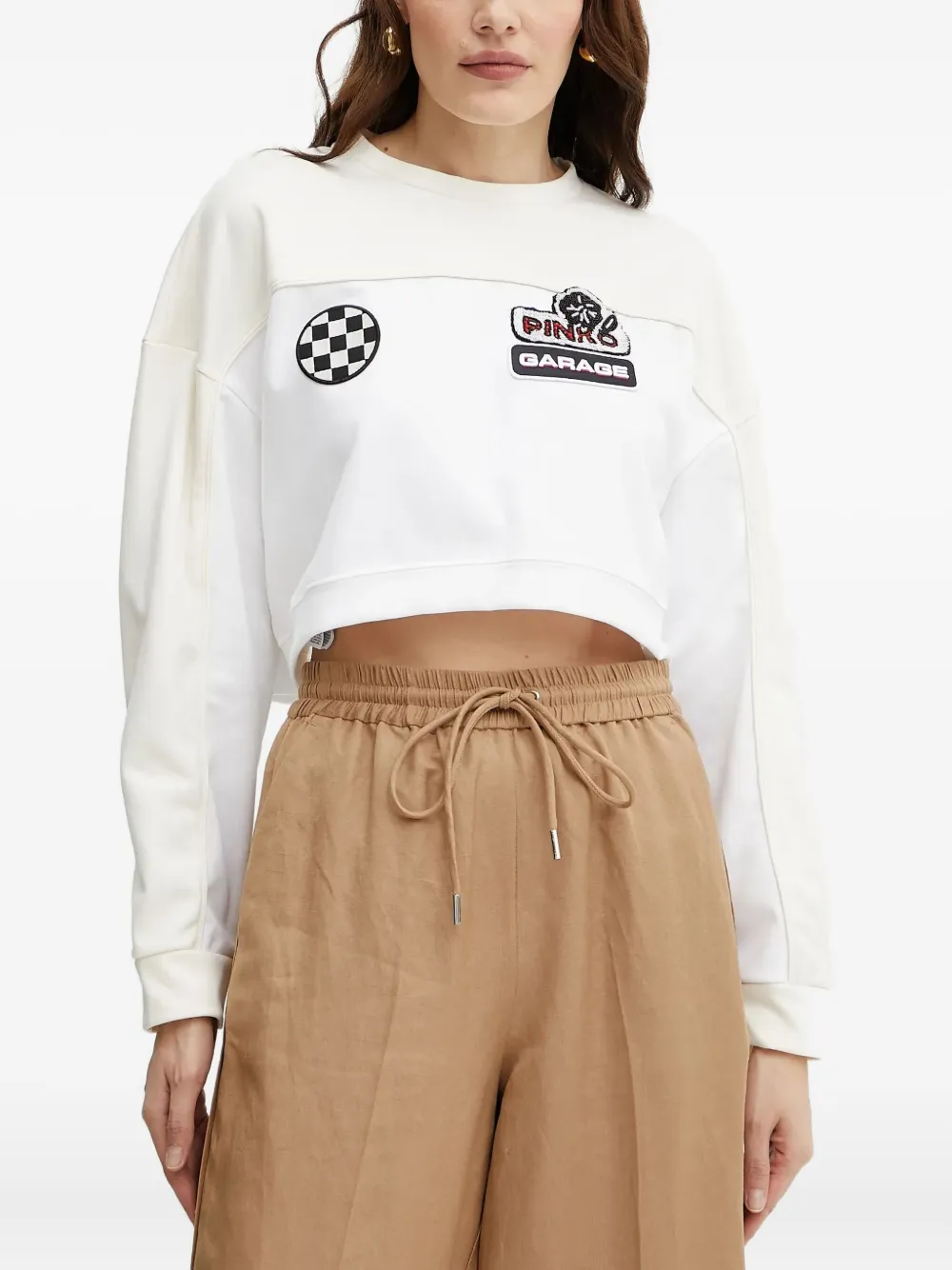 Толстовка в стиле колор-блок PINKO, белый
Толстовка в стиле колор-блок PINKO, белый