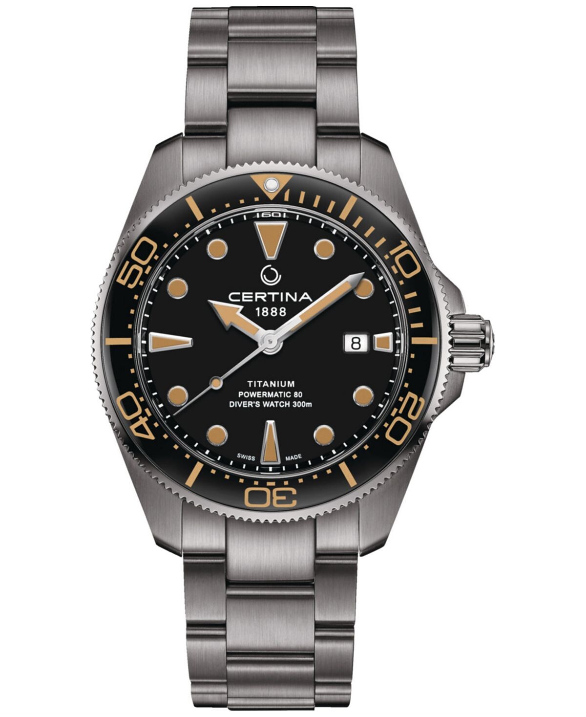 Мужские швейцарские автоматические часы DS Action Diver из нержавеющей стали с браслетом 43 мм Certina 
Мужские швейцарские автоматические часы DS Action Diver из нержавеющей стали с браслетом 43 мм Certina